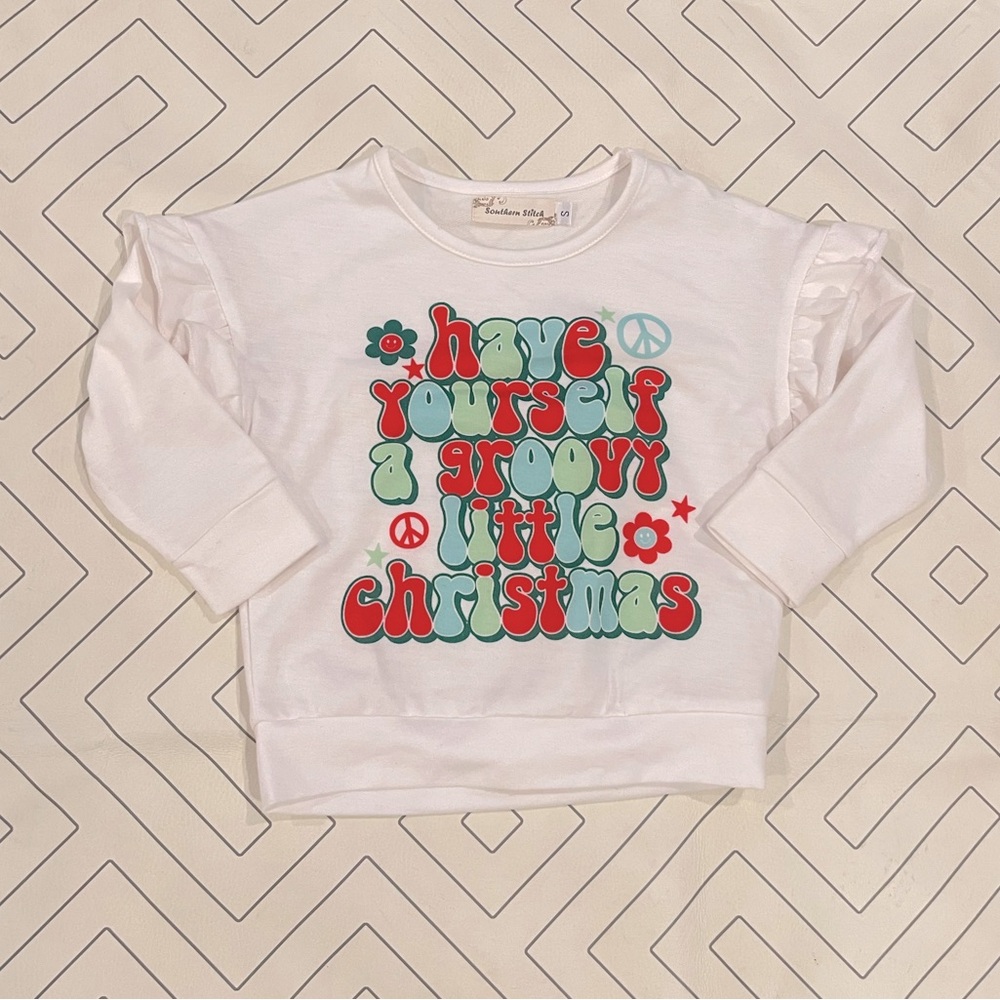 Southern Stitch Christmas Bubble Letter Sweater
